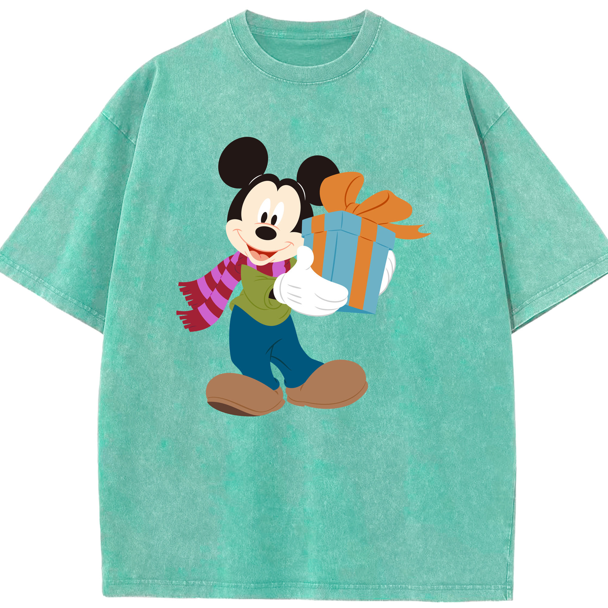 （画像用） ミッキーマウス Mickey Mouse 綿100% ヴィンテージ風 半袖Tシャツ（フロントプリント）